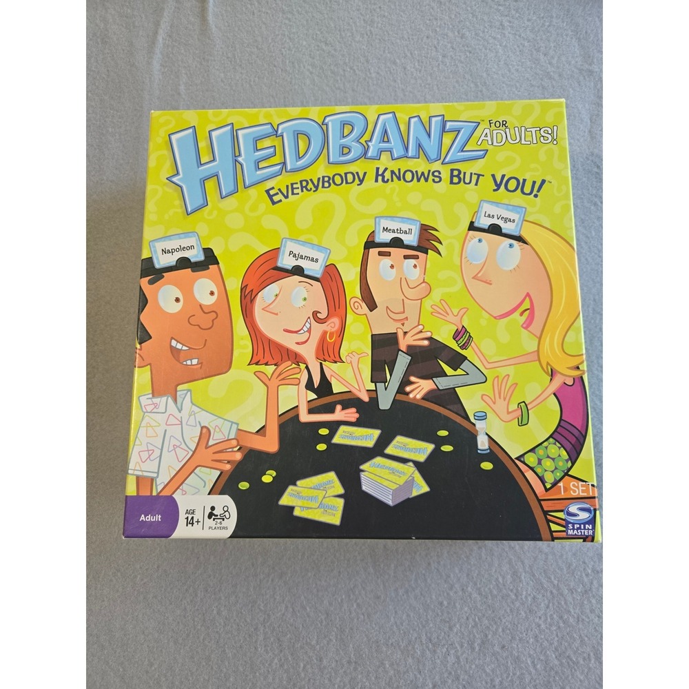 Spin Master Hedbanz for Adults Board Game Unisex OS Yellow Party Guessing Game